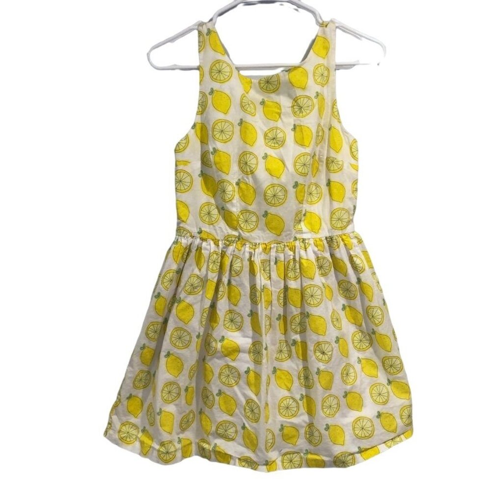 Sparrow Lemon Sleeveless Mini Dress Medium Womens Cotton Summer Sundress